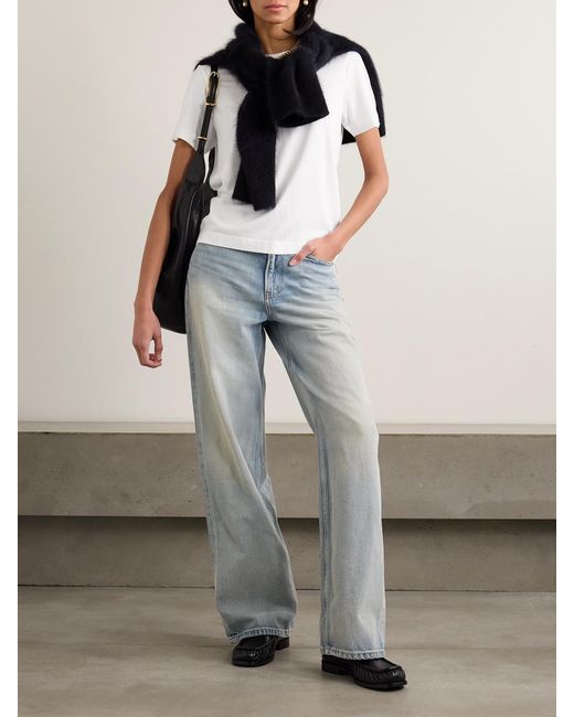 CDLP White Tencel Lyocell And Cotton-Blend T-Shirt