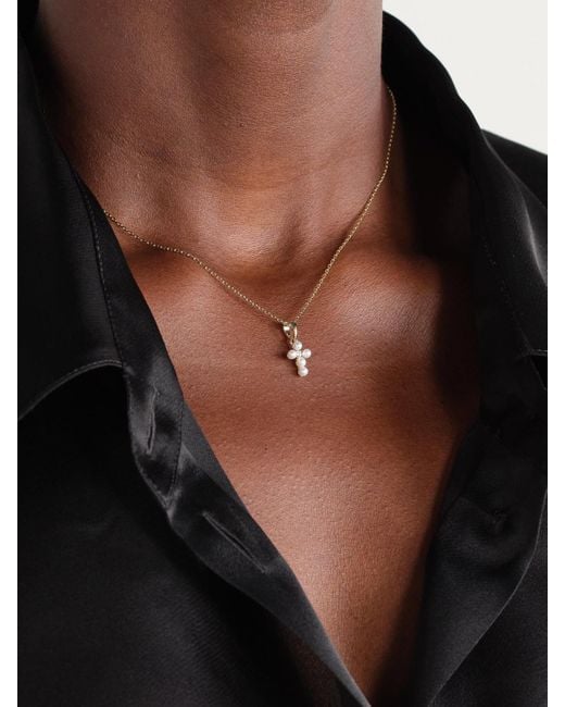 Mizuki Natural 14-Karat, Pearl And Diamond Necklace