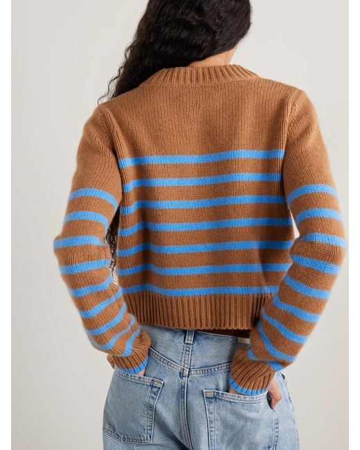 La Ligne Blue Mini Marin Pullover Aus Einer Woll-Kaschmirmischung Mit Streifen