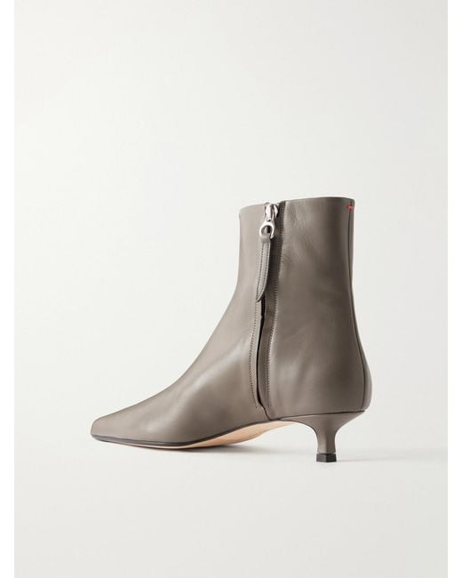 Aeyde Brown Sofie 35 Leather Ankle Boots