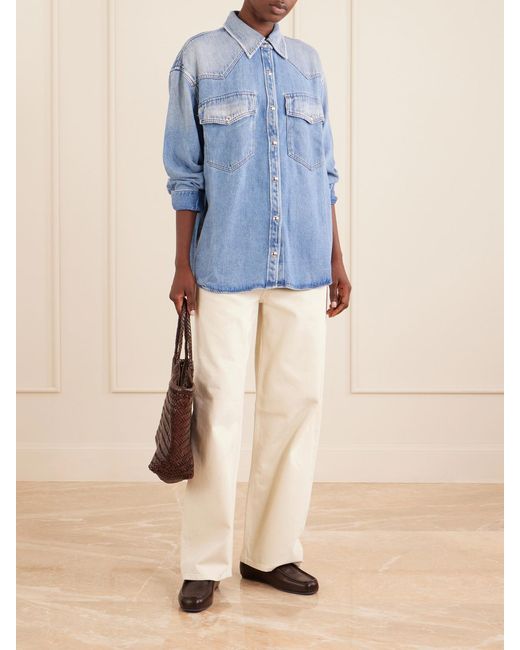 Agolde Blue Lotta Denim Shirt