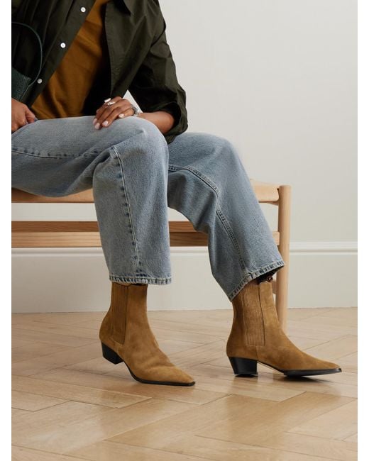 Bottines En Daim Agata Aeyde en coloris Brown