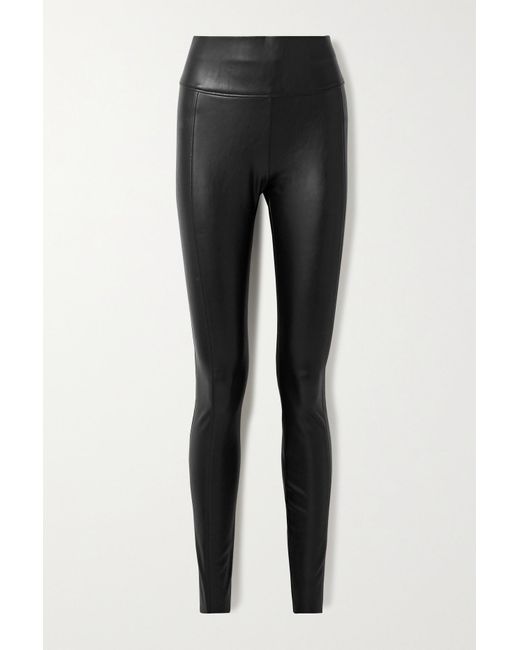 Wolford Edie Vegan Leather Leggings in Black | Lyst