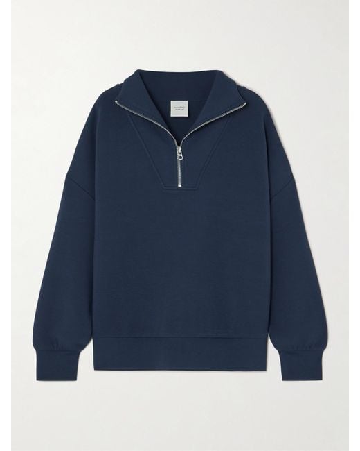 Varley Blue Hawley Sweatshirt Aus Doublesoft-Material