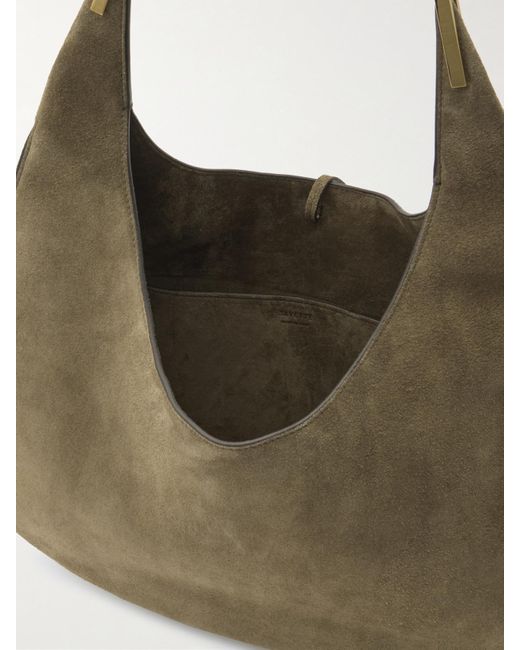 SAVETTE Gray Florence Suede Tote
