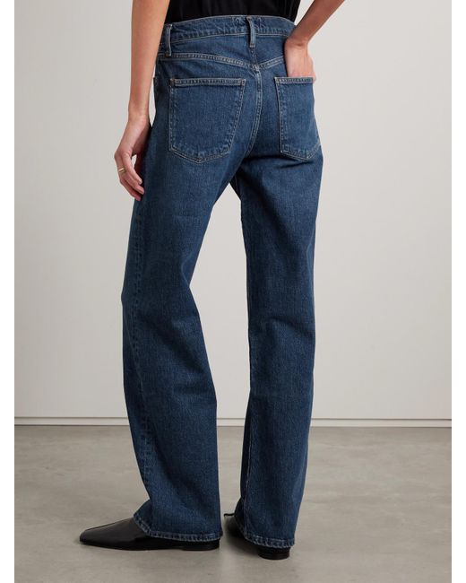 Agolde Blue Harper Mid-Rise Wide-Leg Jeans