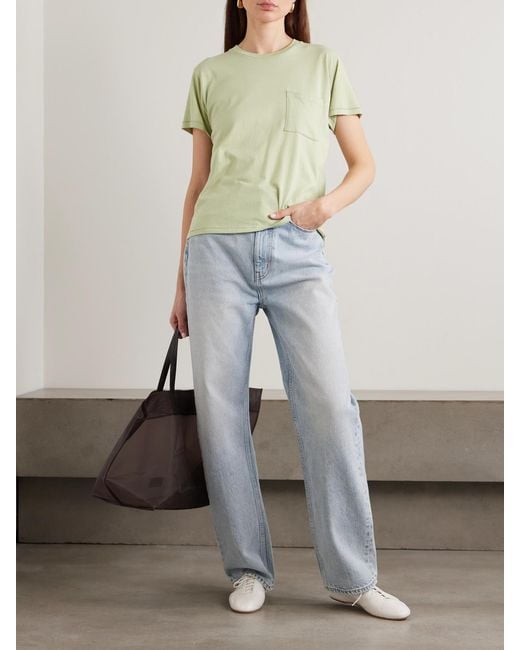 Jamie Haller Green The Pocket Tee Cotton And Modal-Blend Jersey T-Shirt