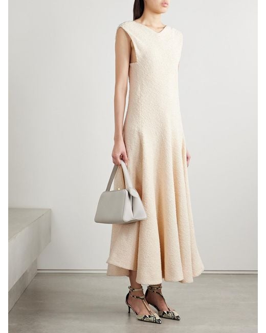 Khaite Natural Mellie Cotton-Blend Bouclé Midi Dress