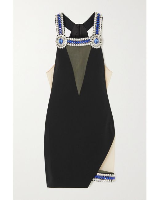 david koma crystal mesh gown