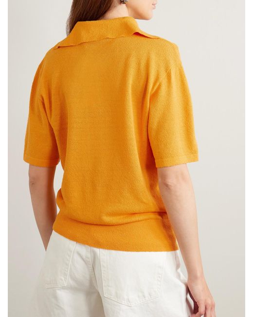 Christopher Esber Yellow Knitted Polo Shirt