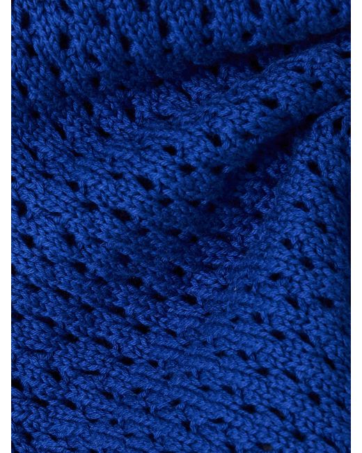 Pantalon Évasé En Coton Crocheté Espina Escvdo en coloris Blue