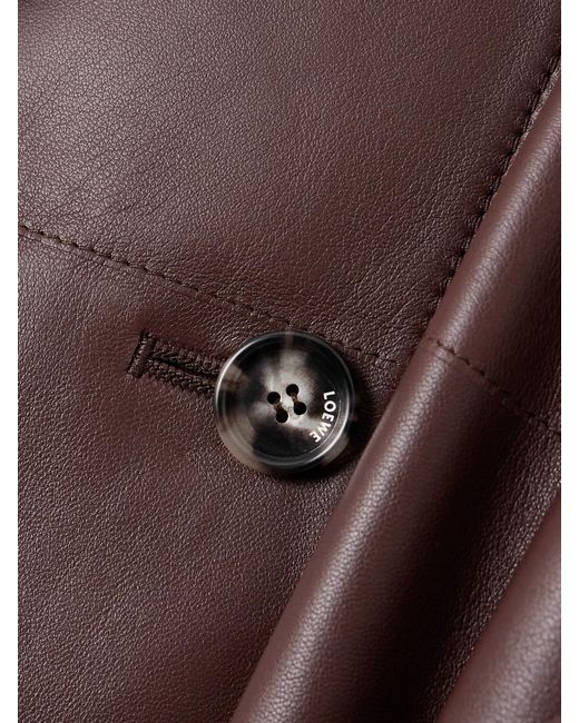 Loewe Brown Belted Leather Jacket