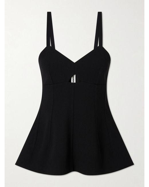 Jil Sander Black Wool Bustier Top