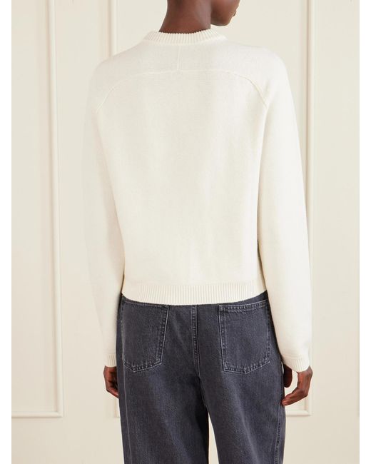 Gucci Natural Horsebit-Embellished Leather-Trimmed Wool And Cashmere-Blend Cardigan