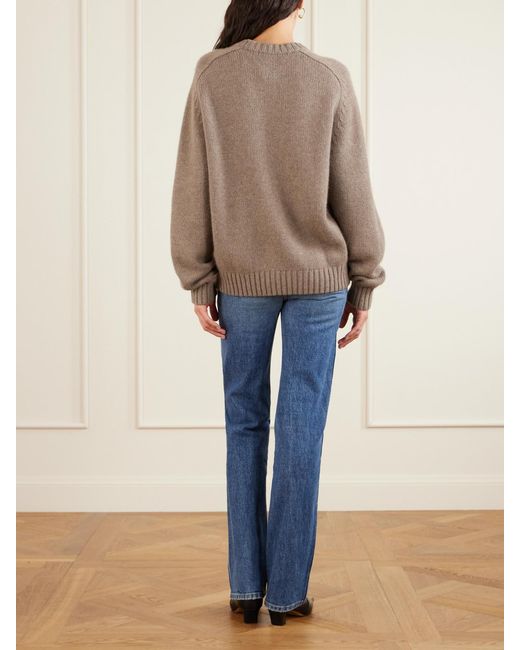 Khaite Brown Mae Cashmere Sweater
