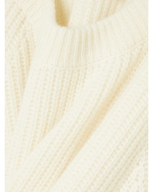 Loulou de Saison Natural Dakota Ribbed Cashmere Sweater