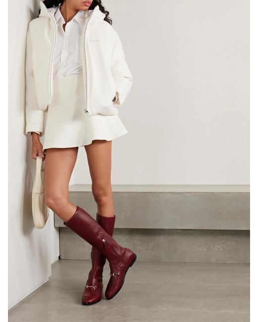 Gucci White Wool-Blend Tweed Mini Skirt