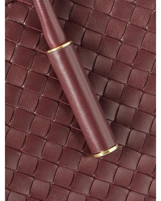 Bottega Veneta Purple Barbara Intrecciato Leather Tote