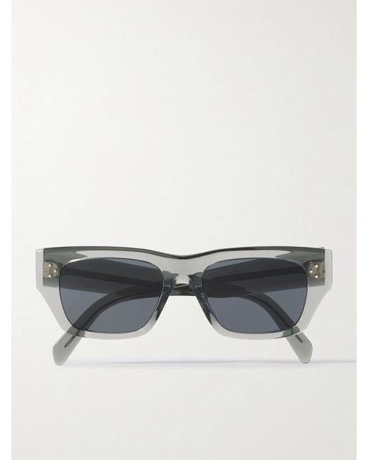 Céline Gray Square-Frame Acetate Sunglasses