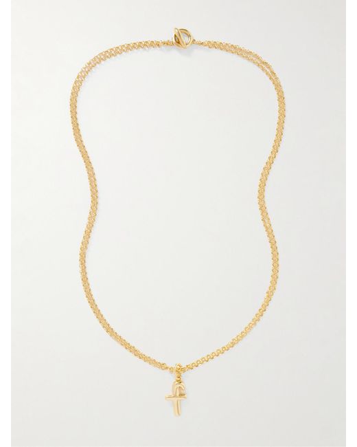 Roxanne Assoulin Natural The Puffy Initial Goldfarbene Kette