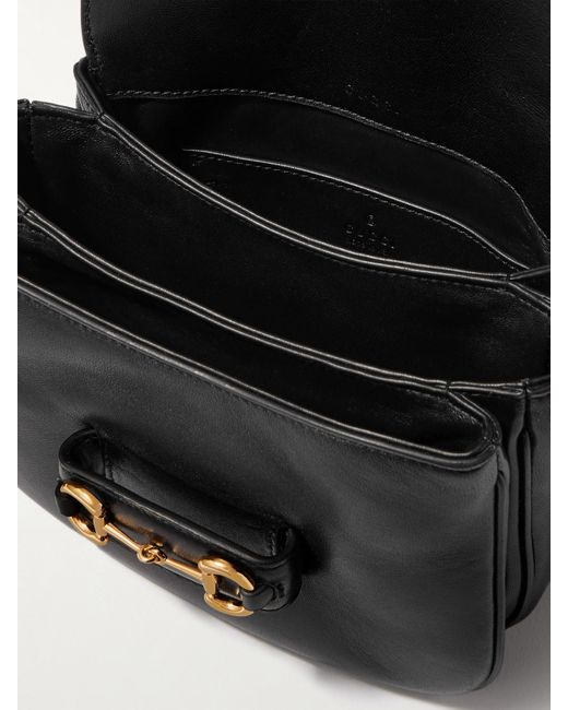 Gucci Black Horsebit 1955 Leather Shoulder Bag
