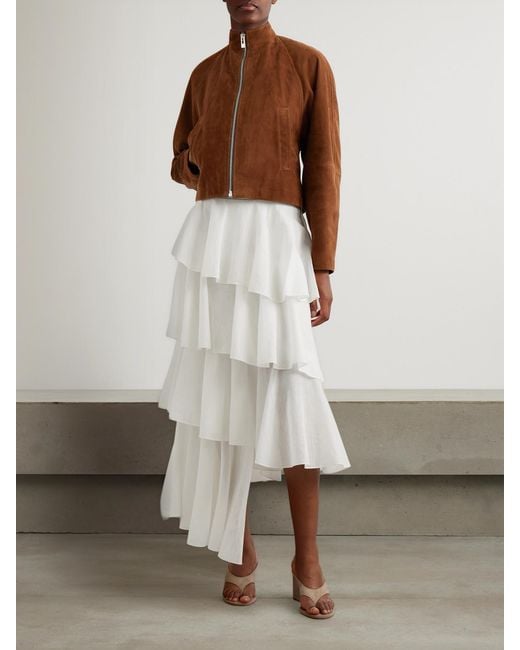 Veste En Daim Alaïa en coloris Brown