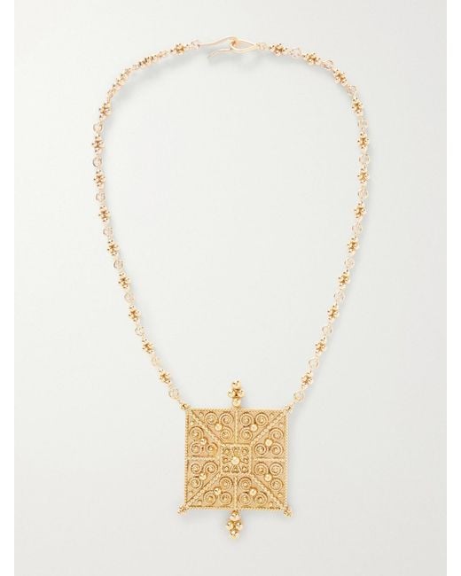 Tohum Design Metallic Intention Faith-Plated Necklace
