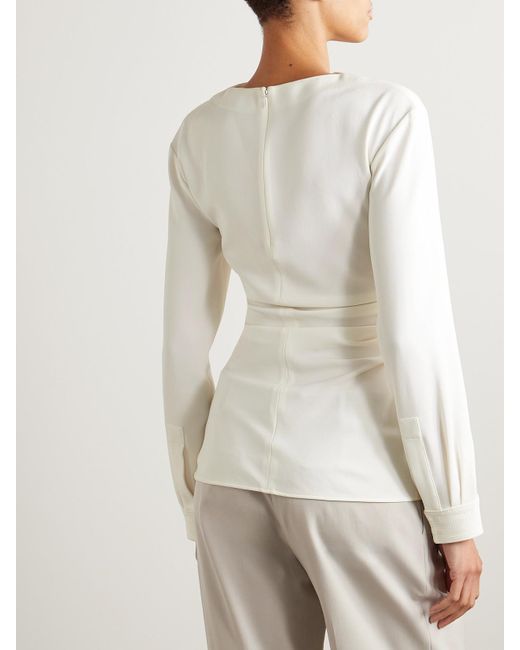 Proenza Schouler Natural Alexis Gathered Crepe Top