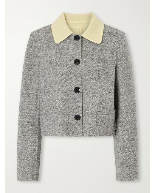 Proenza Schouler Gray Gaelle Wool-Blend Jacket