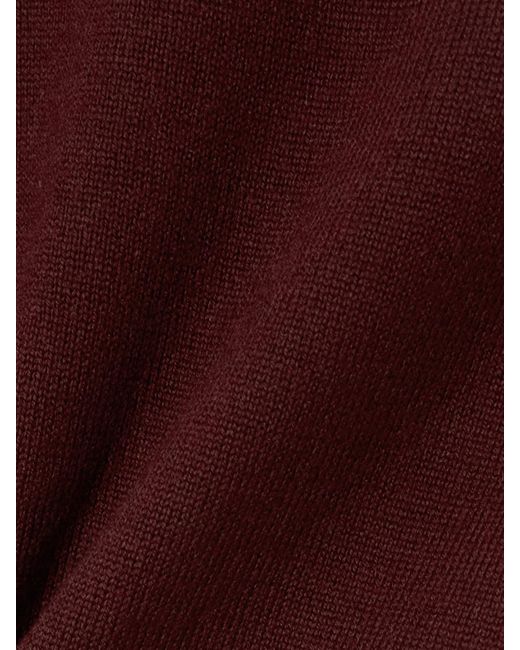 Saint Laurent Red Cropped Wool Sweater