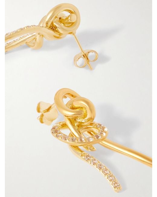 Completedworks Metallic Notsobig Thread Ii Recycled Vermeil Topaz Earrings
