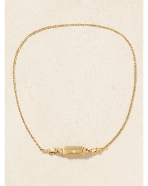 Marie Lichtenberg Natural Coco Baby Locket 18-Karat Diamond Necklace