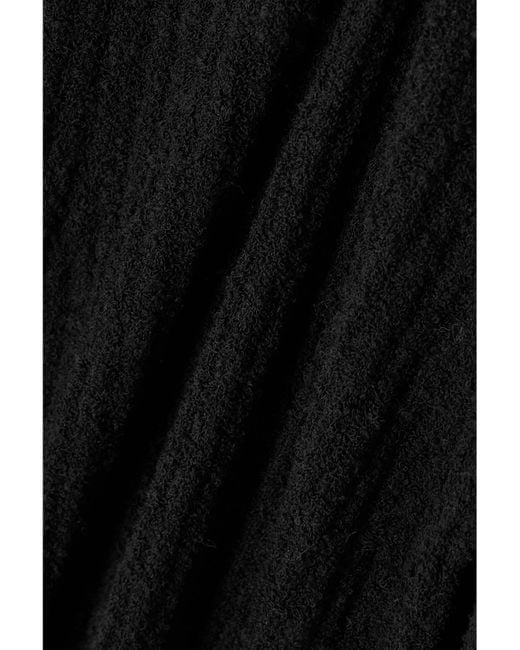 Totême  Black Ribbed Wool-Blend Maxi Dress