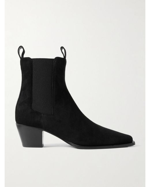 Totême Black The City Suede Chelsea Boots