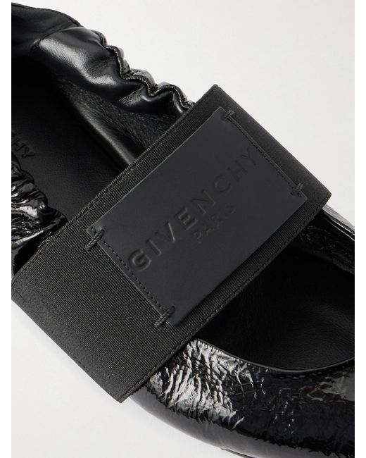 Givenchy White Crush Leather Ballet Flats