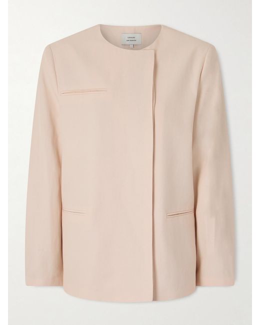 Loulou de Saison Natural Bono Double-Breasted Twill Jacket