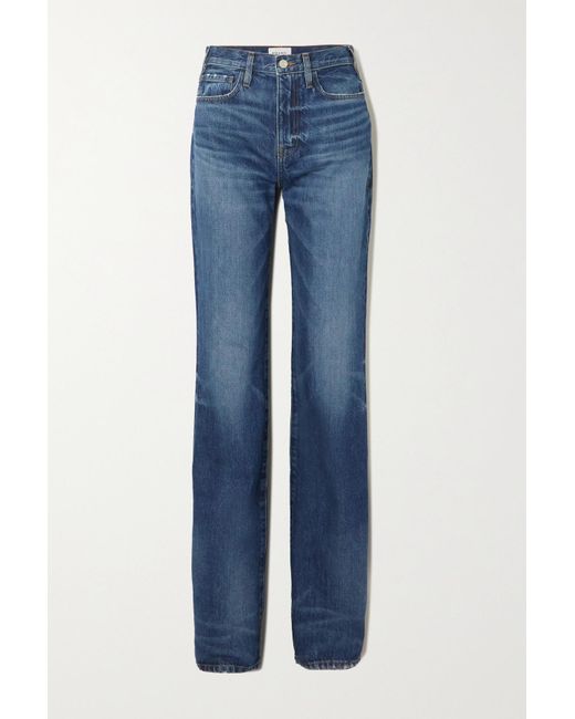 FRAME Denim Le Jane Highrise Straightleg Jeans in Blue Lyst