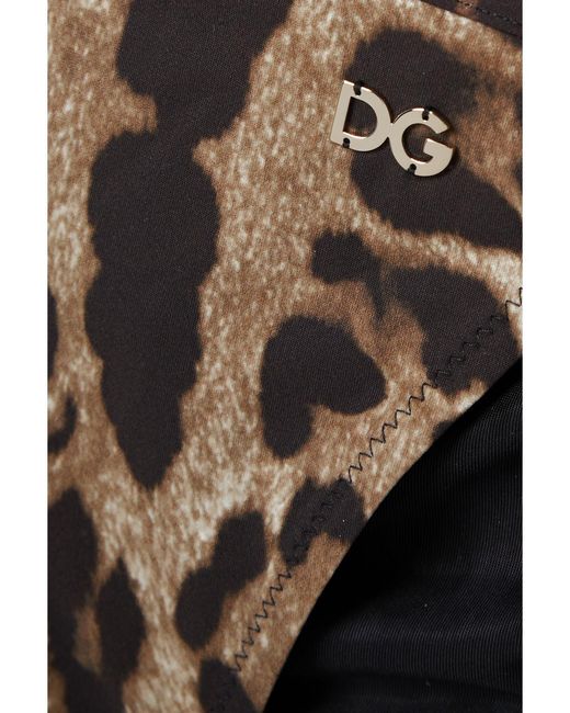 Dolce & Gabbana Natural Leopard-Print Bikini Briefs