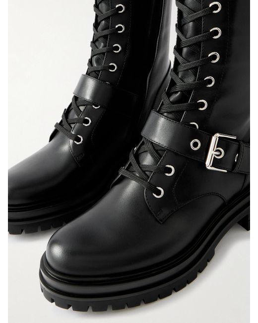 Gianvito Rossi Black Leather Knee Boots