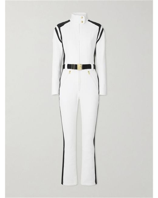 Bogner White Janny Belted Ski Suit