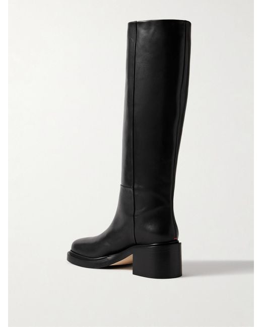 Aeyde Black Taito Leather Knee Boots