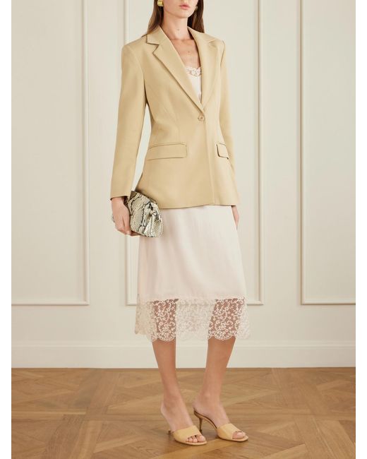 Staud Natural Bea Mules Aus Lackleder