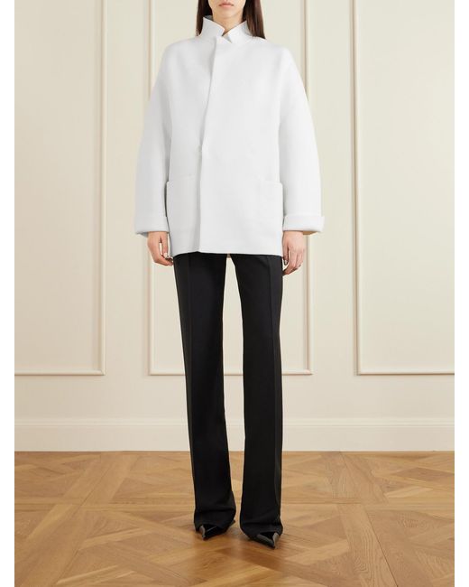 Tom Ford White Double-Breasted Cashmere-Blend Blazer