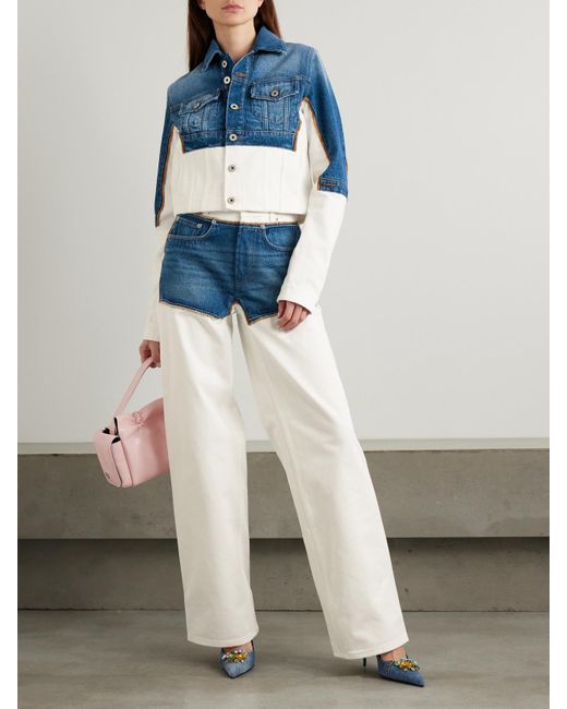 Jean Paul Gaultier Blue Petit Grand Two-Tone Denim Jacket