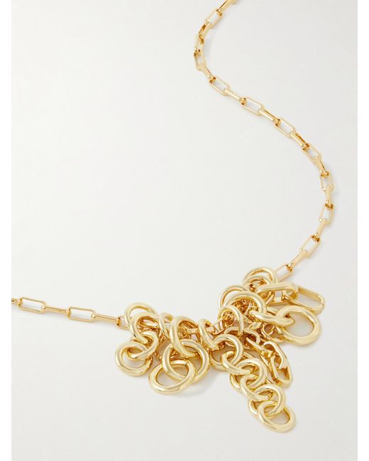 Laura Lombardi White Sabbia-Plated Necklace