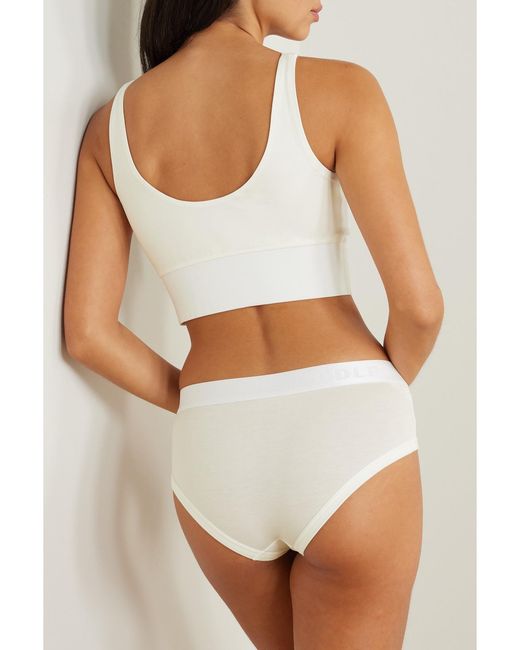 CDLP White Net Sustain Set Of Three Stretch-Tencel Lyocell Briefs