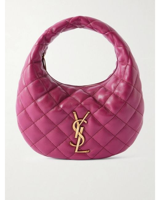 Saint Laurent Pink Icarino Matelassé Leather Tote