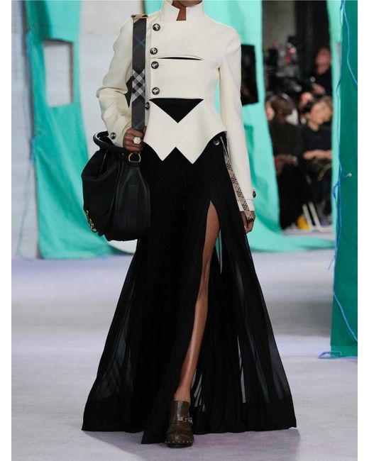 Burberry Natural Embellished Belted Canvas Jacket