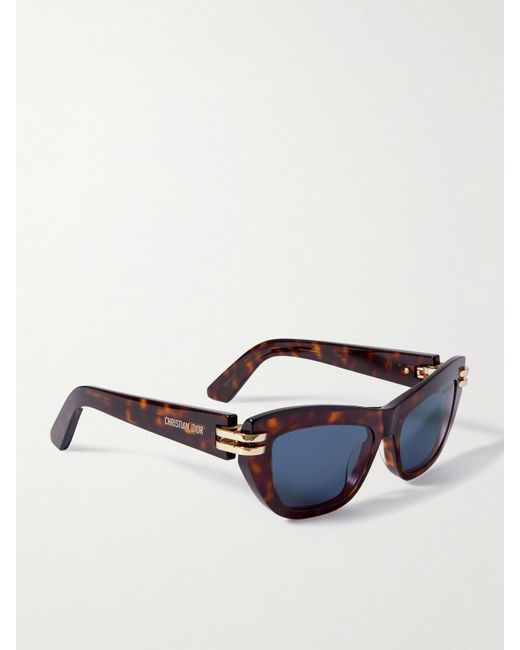 Dior Blue Cdior B2U Cat-Eye Tortoiseshell Acetate Sunglasses