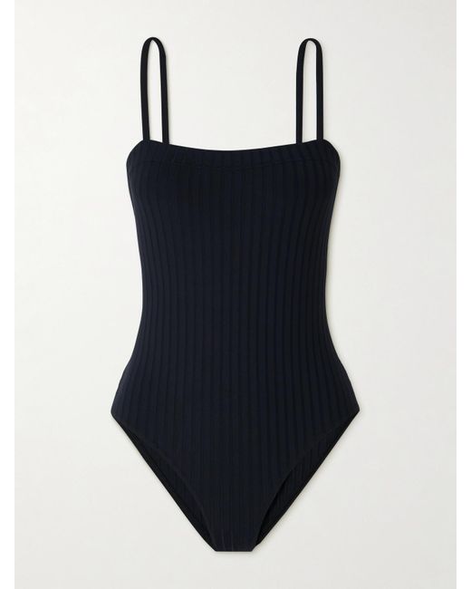 Eres Black Paradise Tropicalia Ribbed Swimsuit